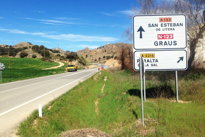 El Ayuntamiento de San Esteban de Litera denuncia los desperfectos que vuelven a aparecer en la A133